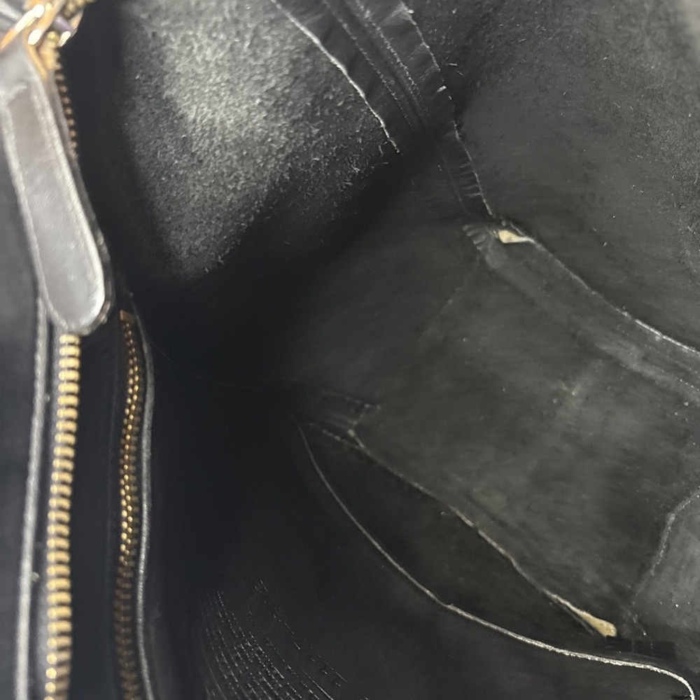 Vintage COACH Black Leather, Monterey Hobo Shoulder Bucket Bag, 90s USA - Picture 14 of 16